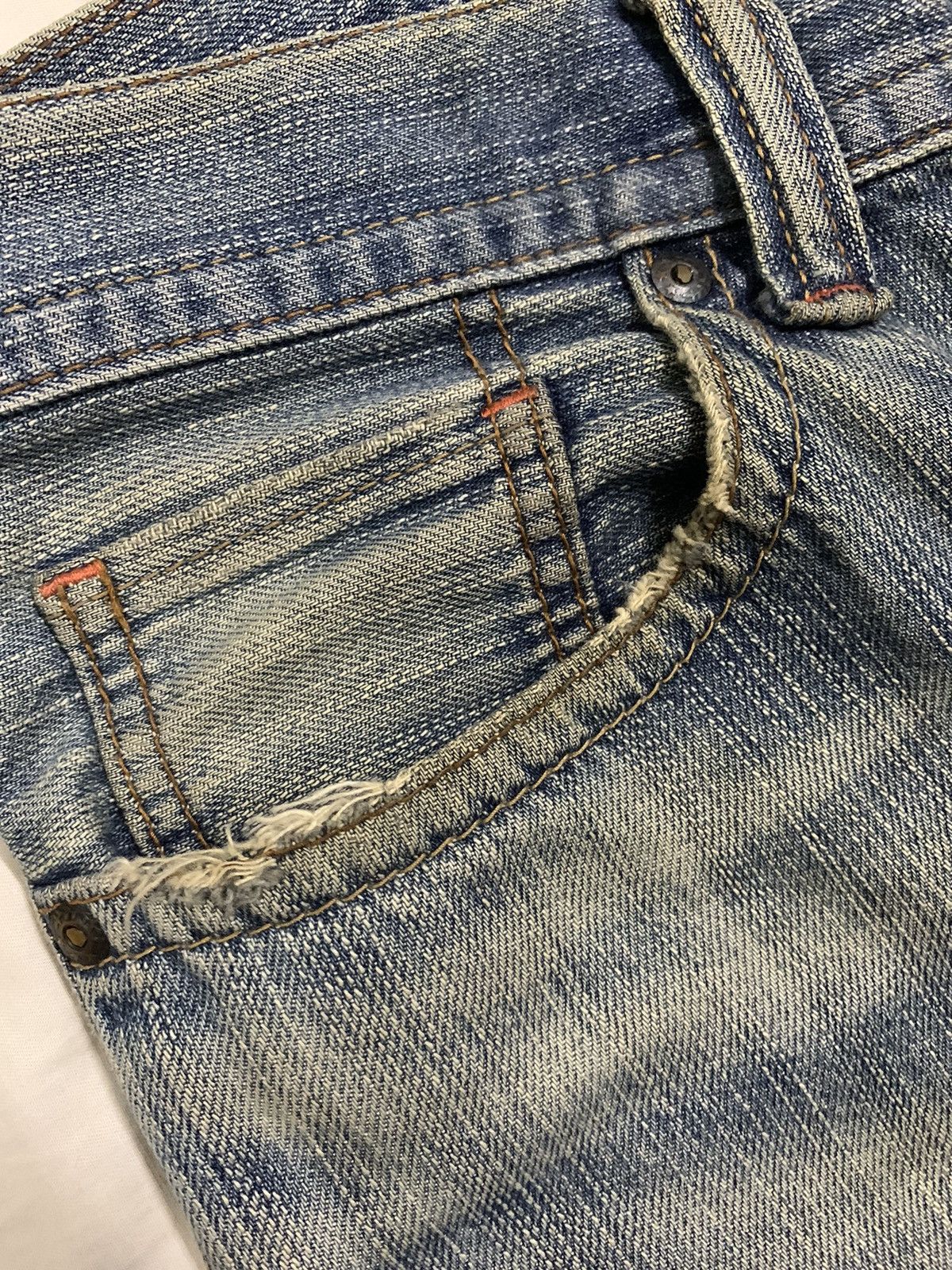 KMRii Vintage Japanese Brand Mud Wash Distressed Grunge Jeans Size US 31 - 5 Thumbnail