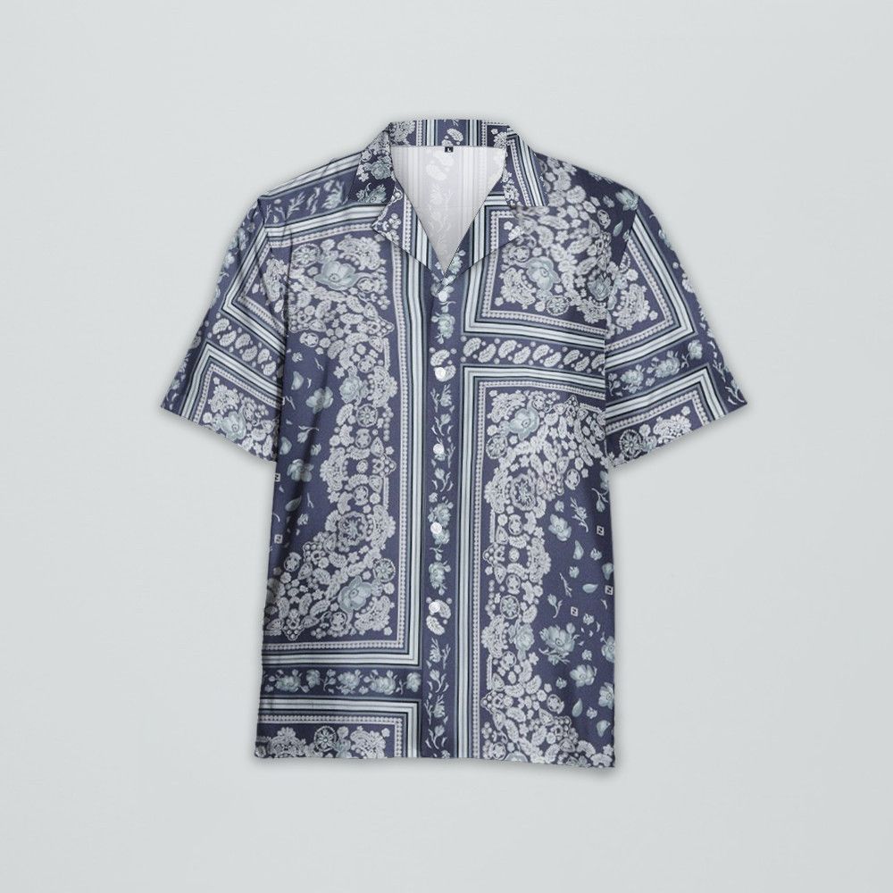 Designer White and Blue Shirt Size US XL / EU 56 / 4 - 1 Thumbnail