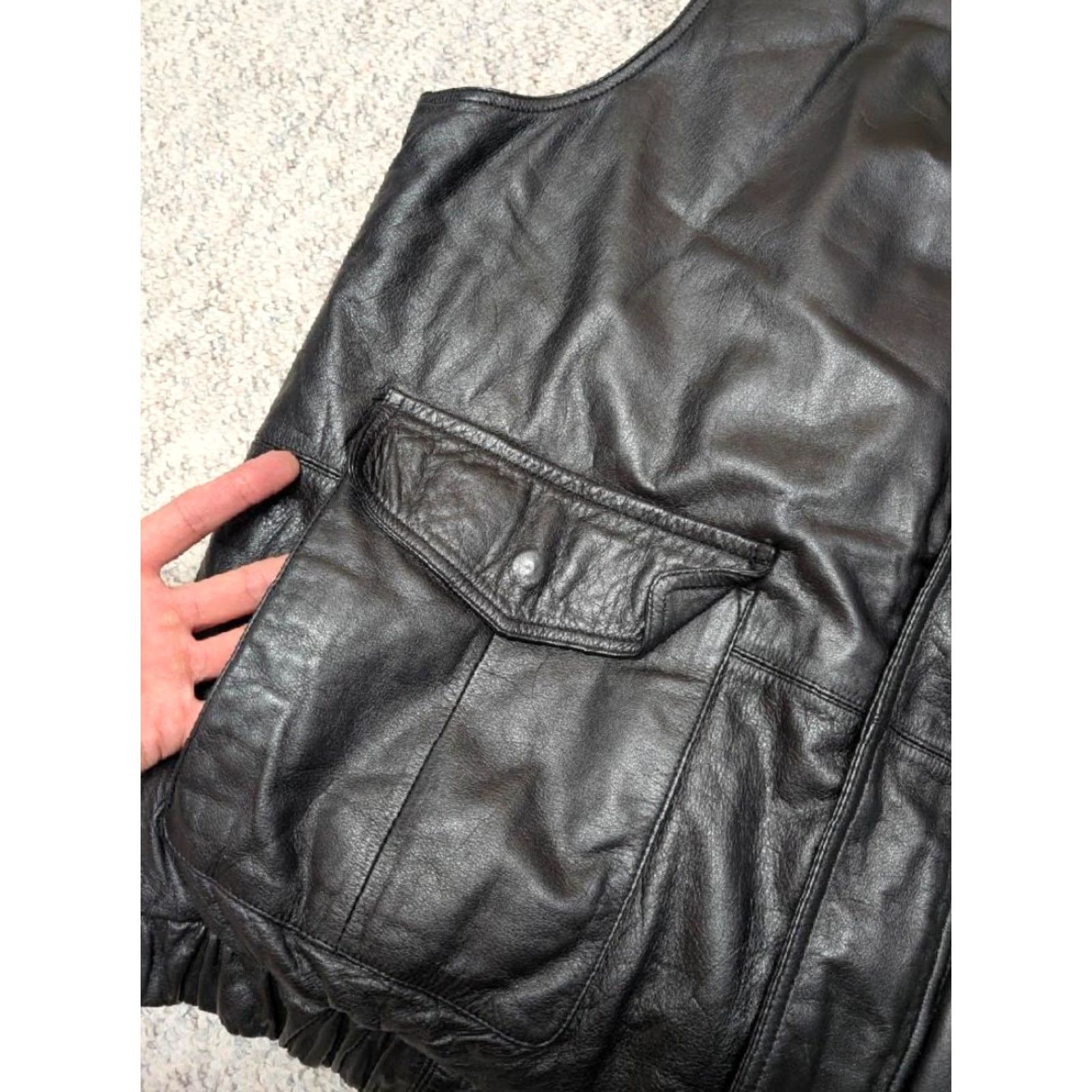 Eddie Bauer VINTAGE Eddie Bauer leather Vest 2XL Black Mens Goose Down Tall/Long Down Fill Shirt Size US XXL / EU 58 / 5 - 6 Thumbnail