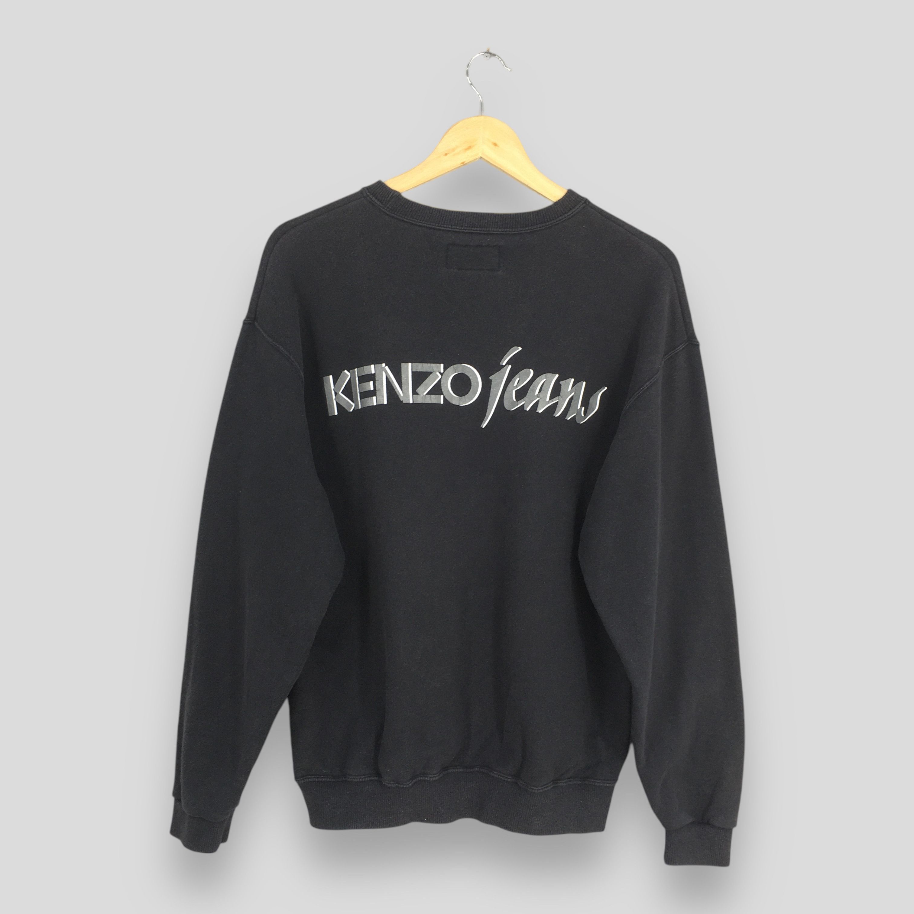 Japanese Brand × Kenzo Vintage Kenzo Jeans Black Sweatshirt Medium Size US M / EU 48-50 / 2 - 6 Thumbnail