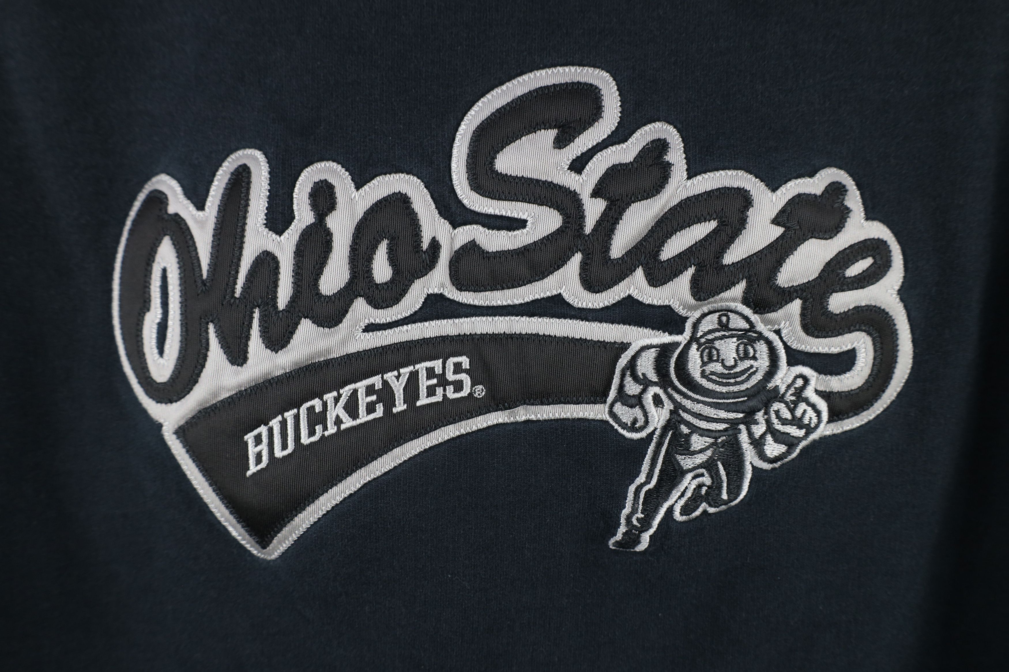 Vintage Vintage 90s Out Script Ohio State University Hoodie Black Size L / US 10 / IT 46 - 4 Thumbnail