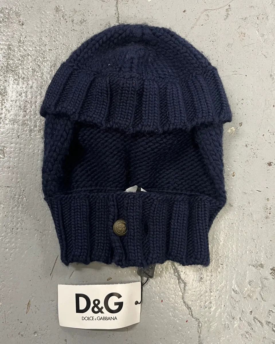 Dolce & Gabbana 2000s Dolce & Gabbana Navy Wool Hood Hat Size ONE SIZE - 1 Thumbnail