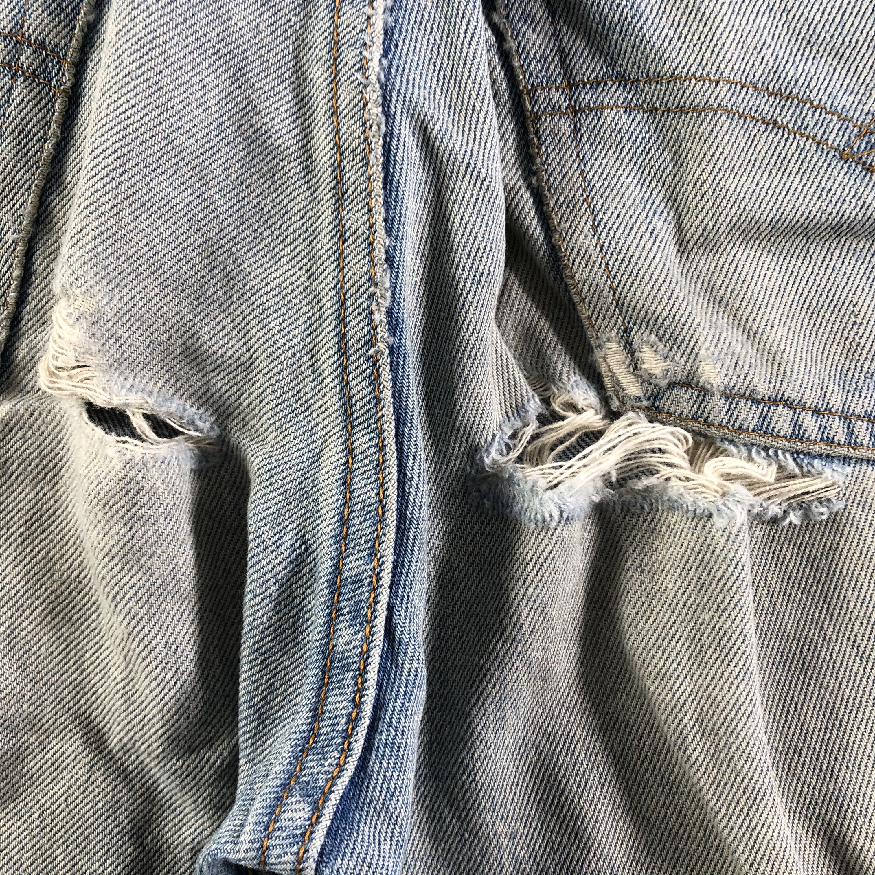 Levi's Vintage 90s Levis 501 Jeans Rusty Wash Denim KJ2311 Size US 27 - 8 Thumbnail