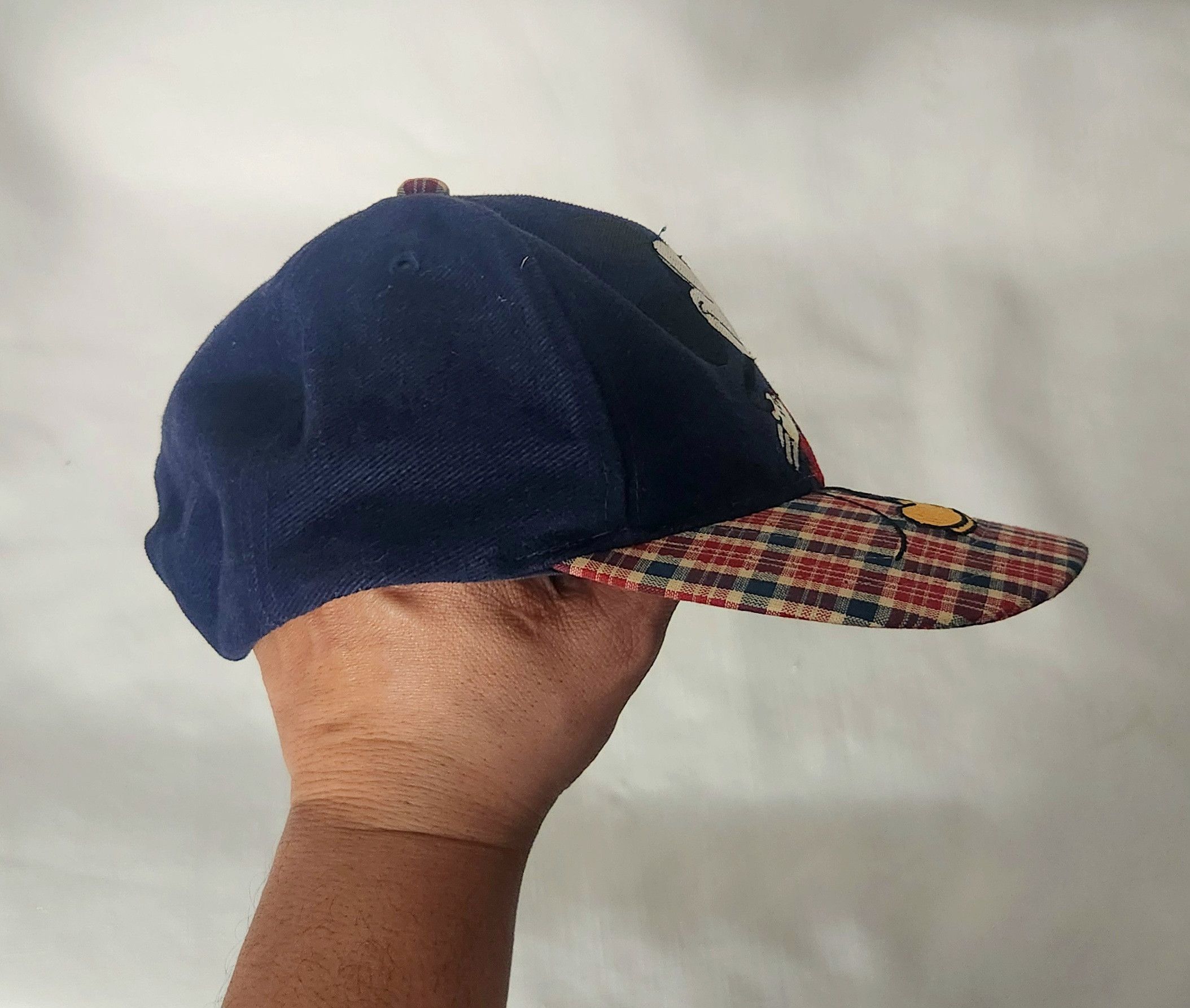 Disney × Vintage Disney Store Vintage Mickey Mouse Plaid Adjustable Strap Hat Size ONE SIZE - 4 Thumbnail