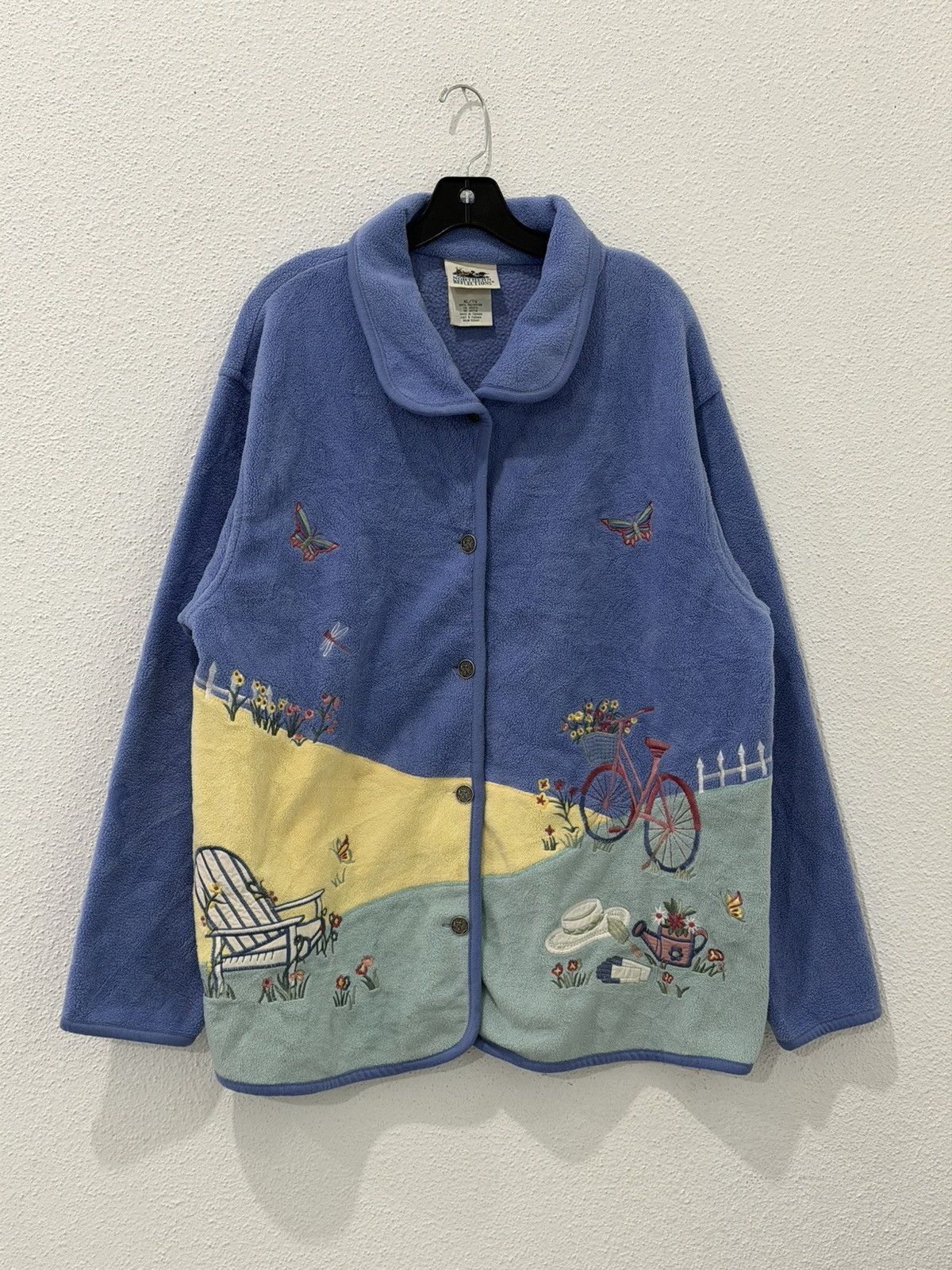Northern Reflections Vtg 90s Northern Reflections Garden Embroidered Sweater XL Size XL / US 12-14 / IT 48-50 - 2 Thumbnail