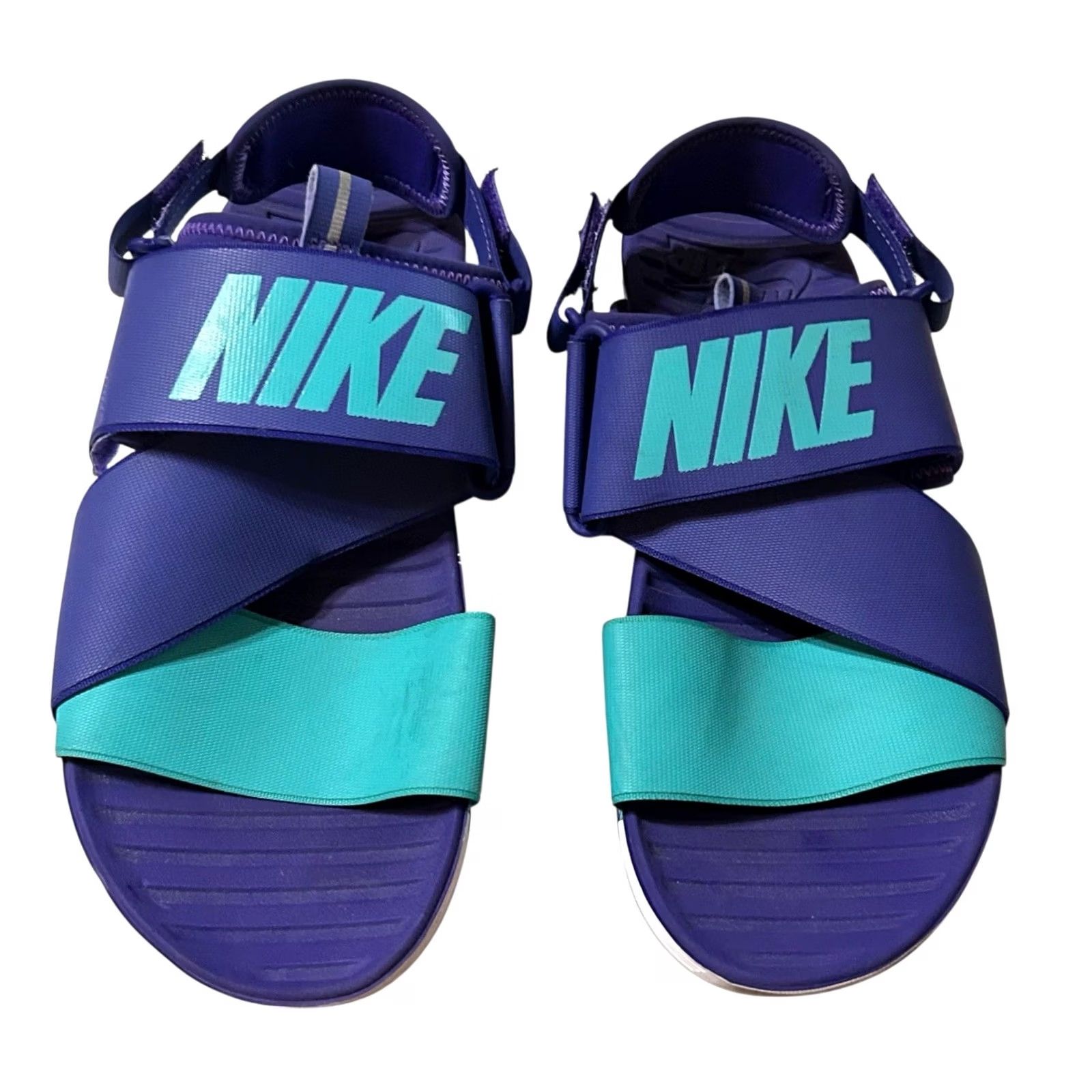 Nike Nike ACG Air Deschutz Sandals Women's 9 Purple & Teal Nylon Rubber Neoprene Hook & Loop Slip-On Casual Outdoor Sports Size US 9 / IT 39 - 3 Thumbnail