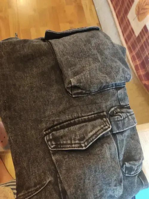 Designer Minimalistic denim pants with multiple pockets. Size US 30 / EU 46 - 3 Thumbnail