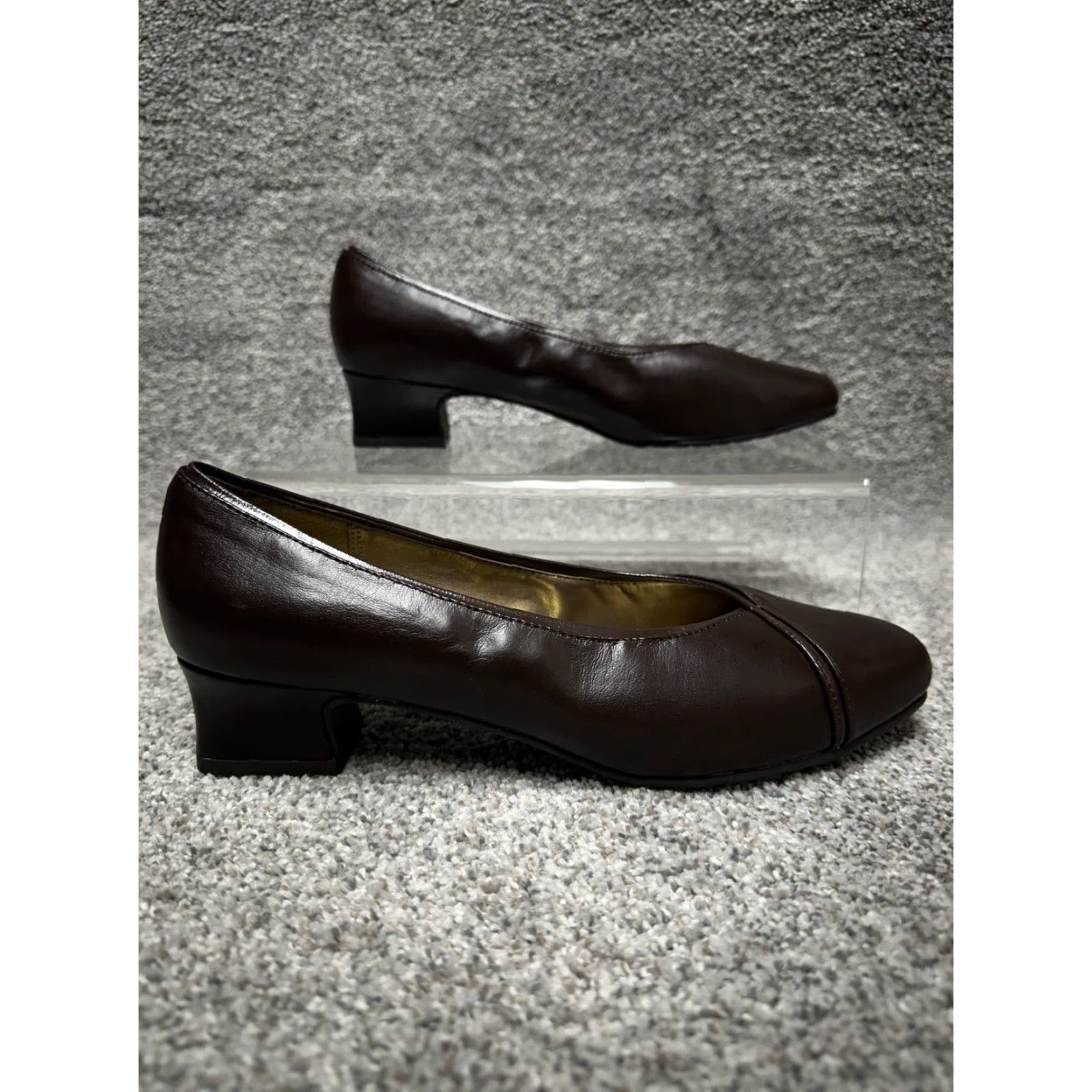 Hush Puppies Hush Puppies Pumps Women Size 8 Brown 90s Y2K Dark Academia Square Chunky Heel Size US 8 / IT 38 - 3 Thumbnail