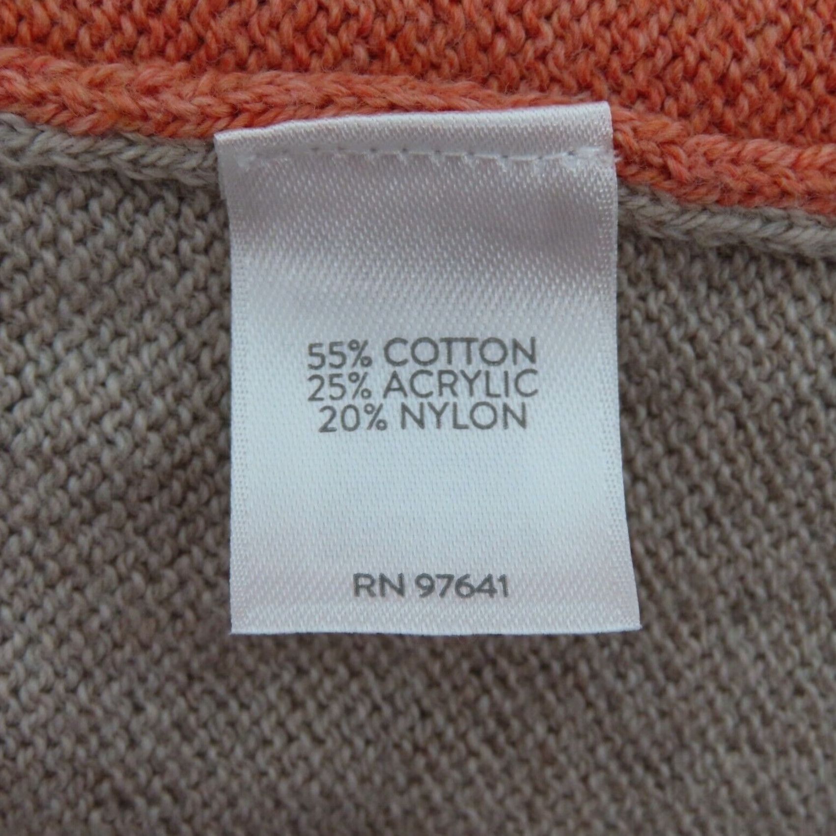 J. Jill J Jill Cardigan Sweater Petite Small PS SP Colorblock Orange Beige PureJill Size S / US 4 / IT 40 - 7 Thumbnail