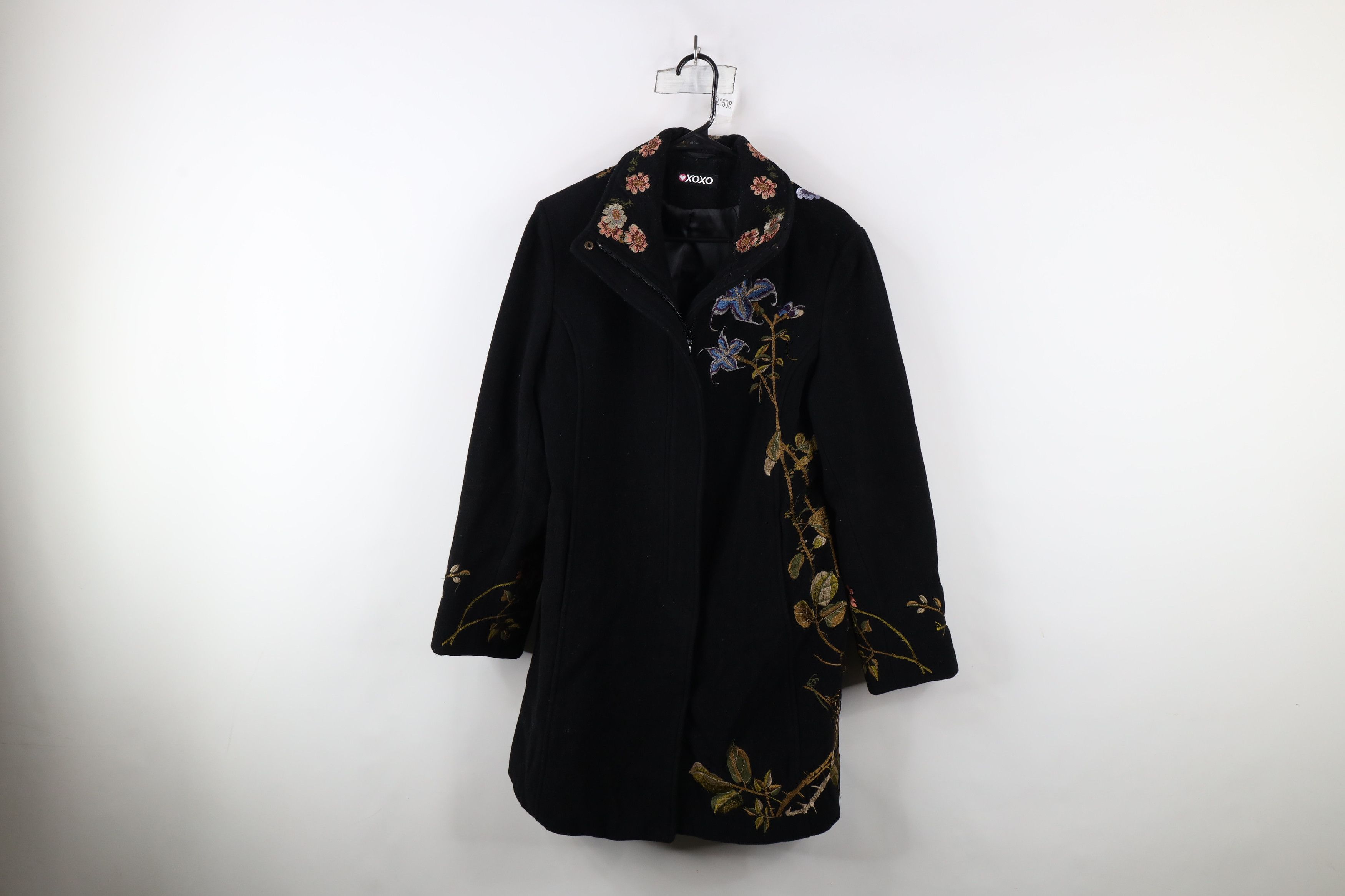Vintage Vintage Y2K Streetwear Cashmere Blend Flower Floral Jacket Size L / US 10 / IT 46 - 1 Thumbnail