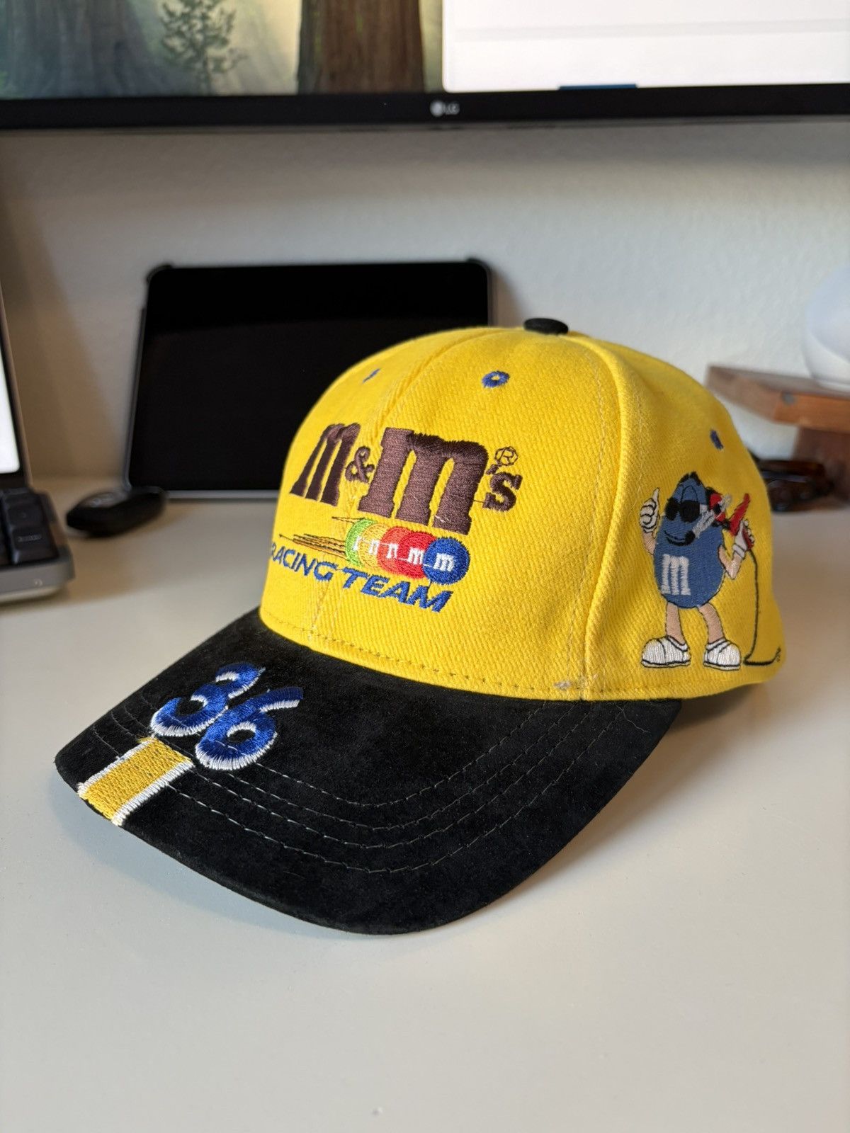 NASCAR Vintage NASCAR M&M Racing Strapback Hat Cap 1990s/2000s Size ONE SIZE - 1 Thumbnail