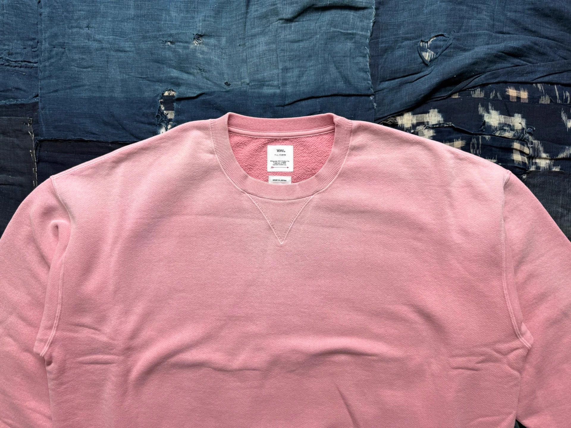 VISVIM 26SS AMPLUS L/S SWEAT DISTRESSED PINK
