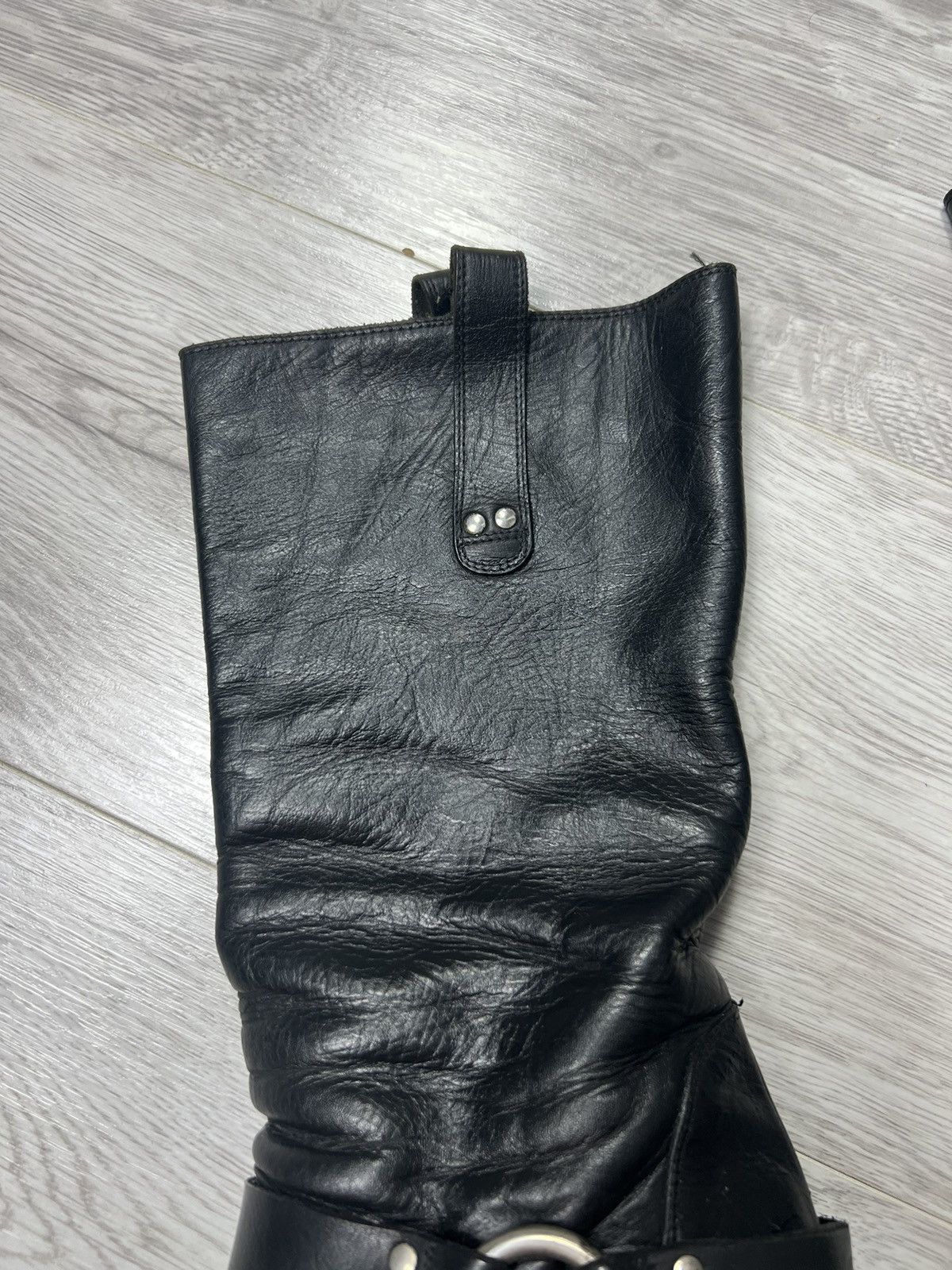 Dolce & Gabbana Dolce Gabbana Black Leather High Heel Boots D&G Y2K Style Size US 7.5 / IT 37.5 - 7 Thumbnail
