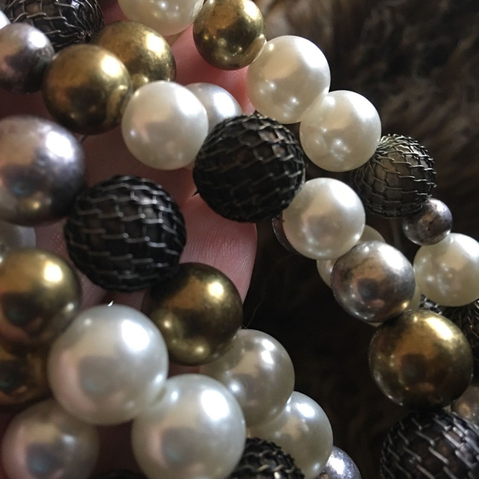 Vintage Vintage layered triple strand beaded necklace Size ONE SIZE - 9 Thumbnail