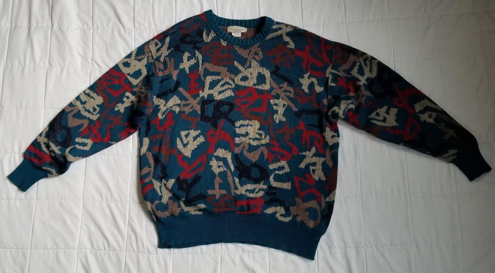 Paul Stuart Paul Stuart Pattern Sweater Large - Pre Owned - Retro Size US L / EU 52-54 / 3 - 1 Thumbnail