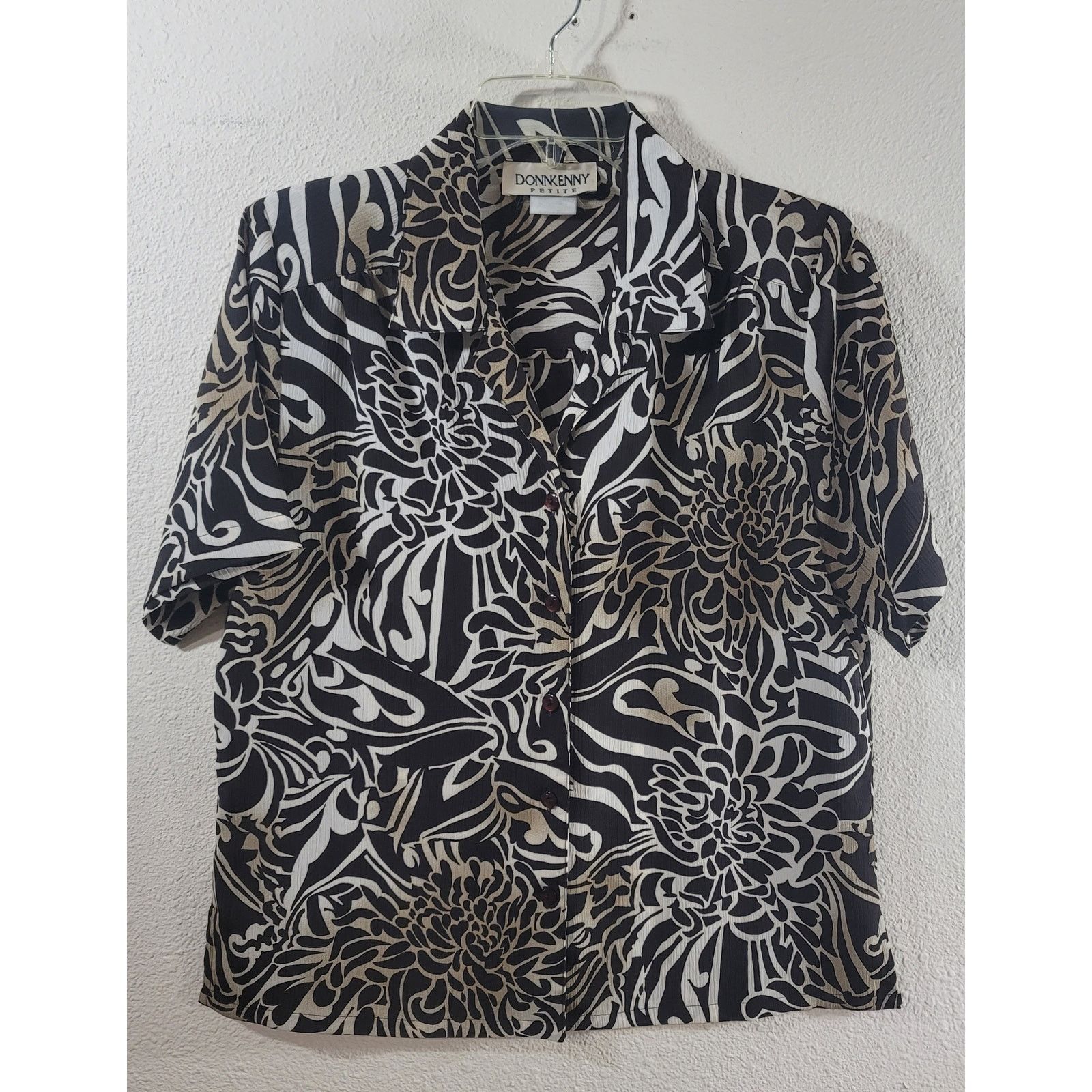 Other DonnKenny Brown White Ombre Floral Print Button Up Top XL Size XL / US 12-14 / IT 48-50 - 7 Thumbnail