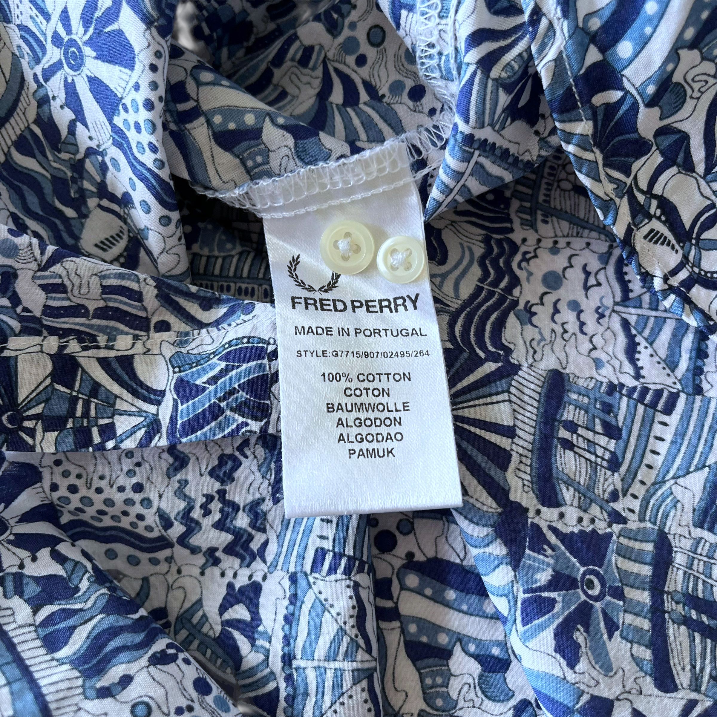 Fred Perry Vintage Y2K Women's Fred Perry Liberty Abstract Print Shirt Size L / US 10 / IT 46 - 3 Thumbnail