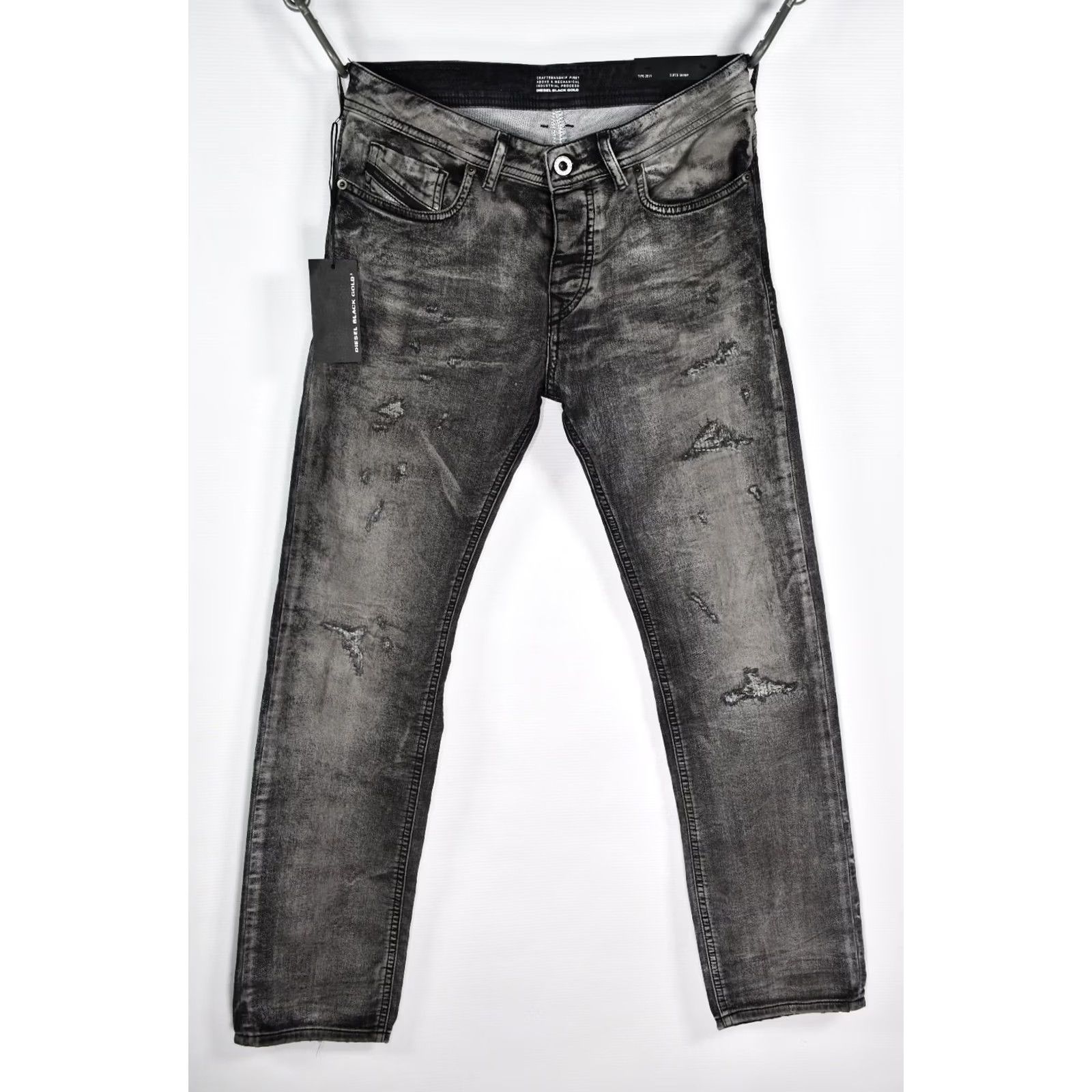 Diesel Diesel Black Gold Type 2815 Super Skinny Jeans W29 Mens Black Cotton Blend 90% Cotton 8% Polyester 2% Elastane Slim Straight? Size US 29 - 2 Thumbnail