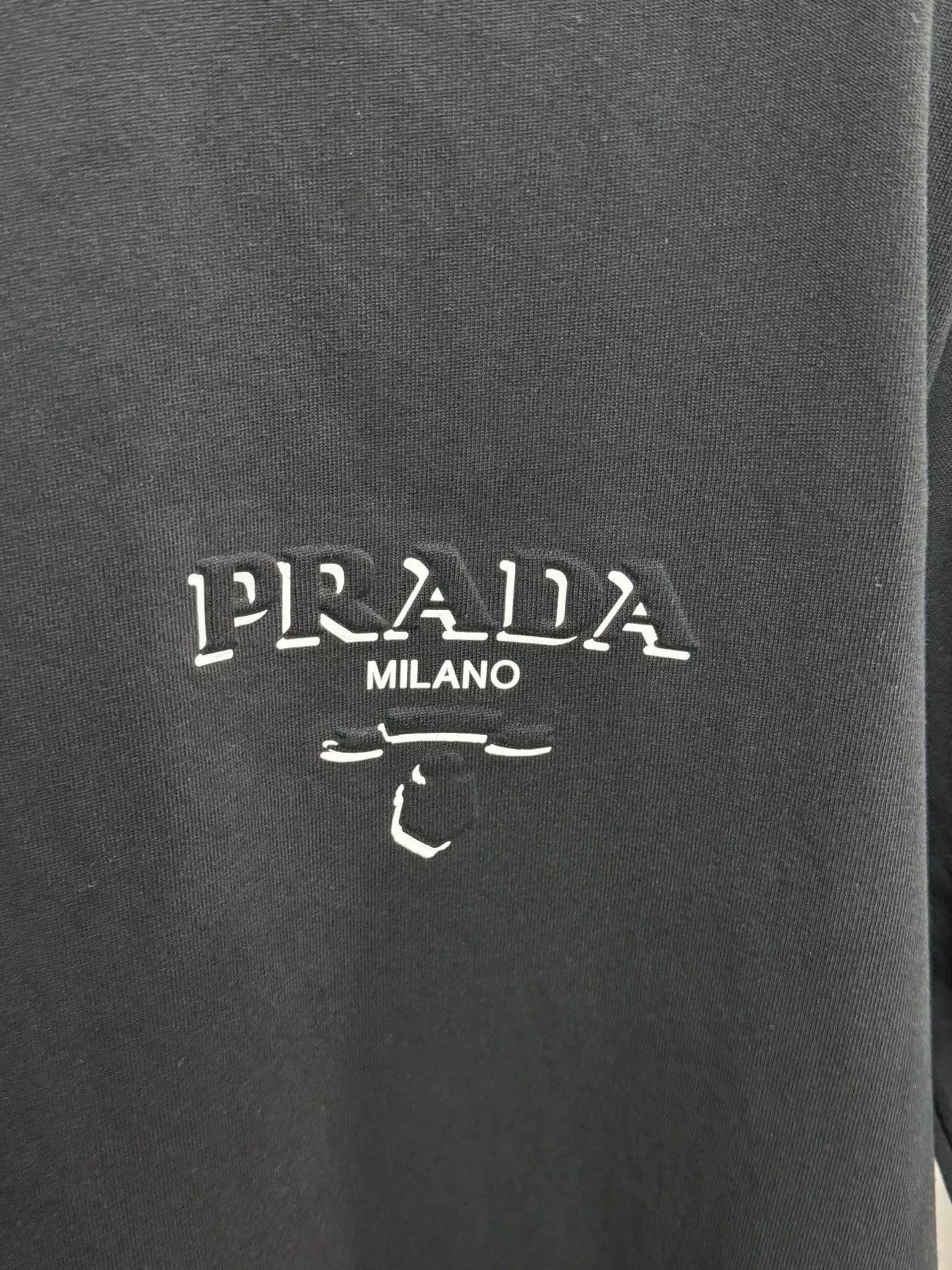 Prada Prada Embossed Logo Slogan Tee Size US L / EU 52-54 / 3 - 3 Thumbnail