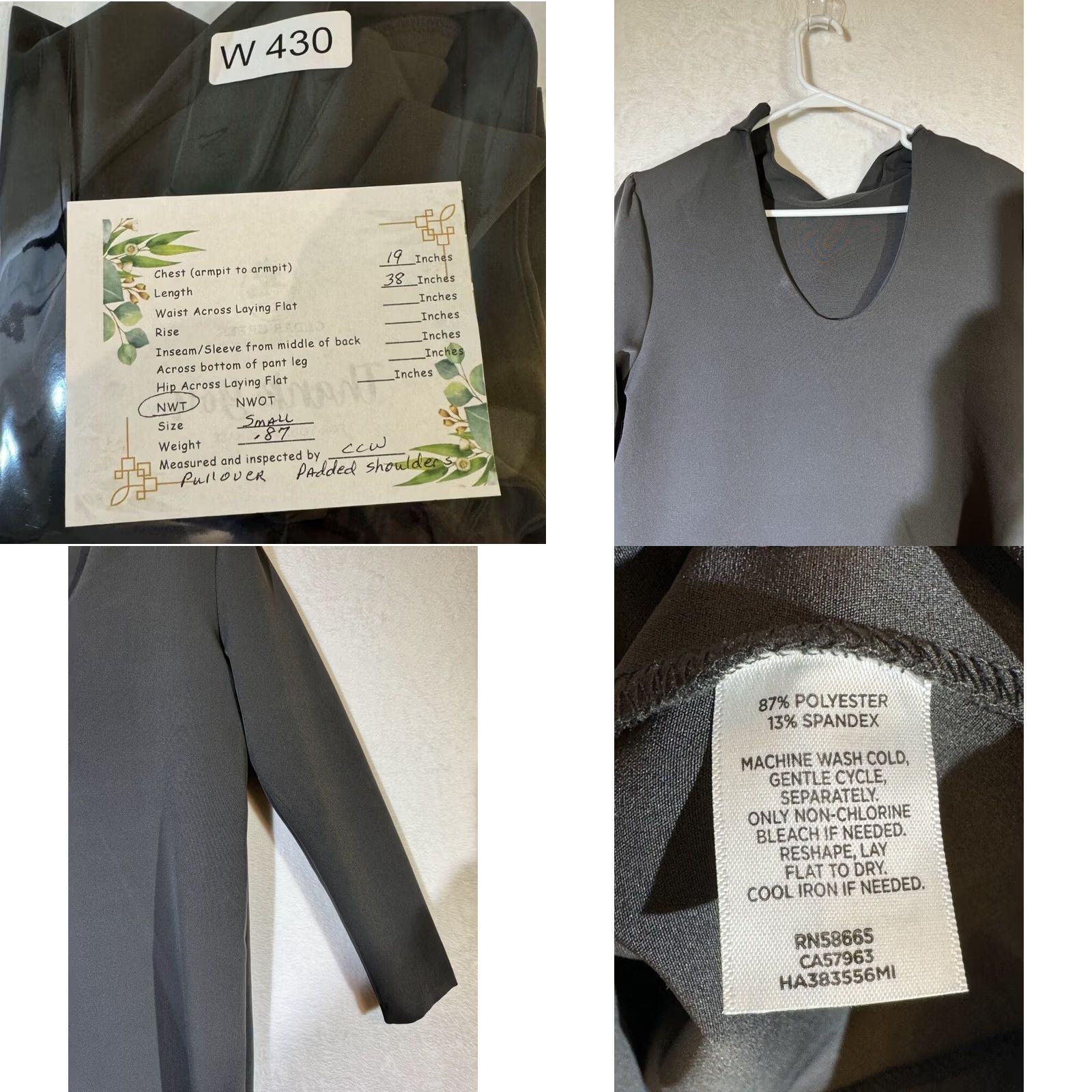 Vintage VINTAGE Halogen Women’s Shift Dress Small Black Polyester Stretch Tie Neck Pullover Size S / US 4 / IT 40 - 8 Thumbnail