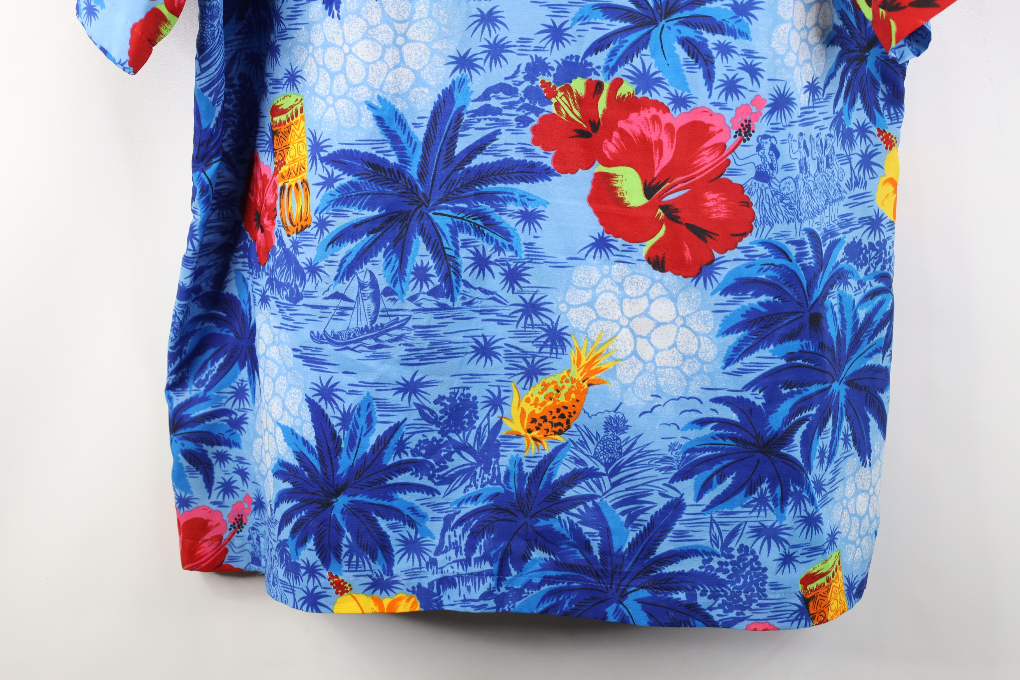 Vintage Vintage 70s Pineapple Collar Hawaiian Button Shirt USA Size US XL / EU 56 / 4 - 16 Thumbnail