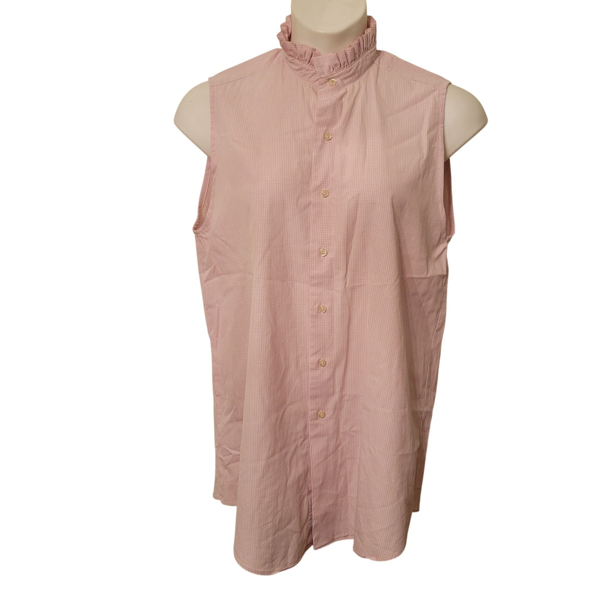 Brooks Brothers Brooks Brothers Sleeveless Pink Gingham Check Button Down Sh Size US M / EU 48-50 / 2 - 2 Thumbnail