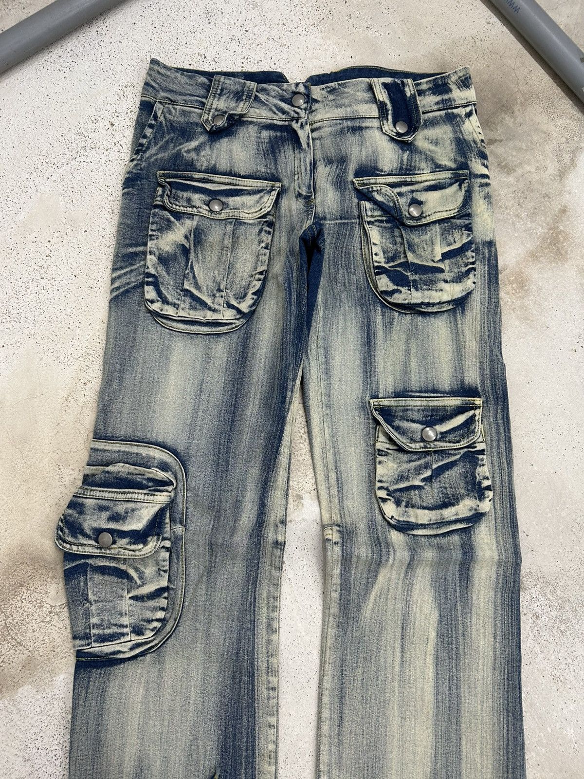Hysteric Glamour Axara Mud Washed Jeans Multipocket Cargo Unisex Size 30" / US 8 / IT 44 - 5 Thumbnail
