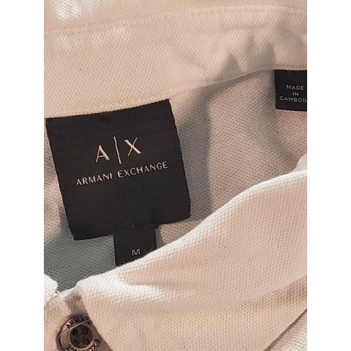 Armani Exchange Armani Exchange Polo Men Sz M White Short Sleeve Designer Pr Size US M / EU 48-50 / 2 - 6 Thumbnail
