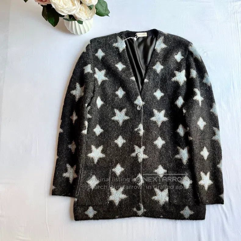 Saint Laurent Paris Saint Laurent Paris Star Knit Cardigan XL Size US XL / EU 56 / 4 - 1 Thumbnail