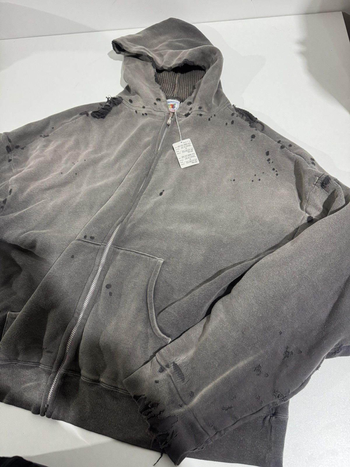 Saint Michael Distressed thermal lined hoodie M Size US M / EU 48-50 / 2 - 3 Thumbnail