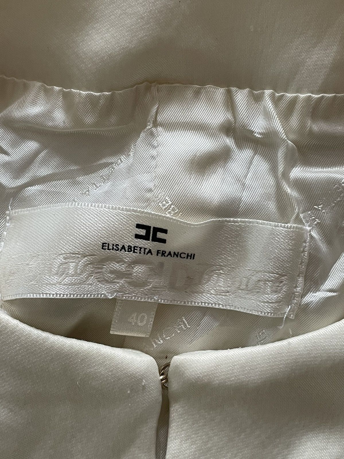 Elisabetta Franchi White Jacket by Elisabetta Franchi Size S / US 4 / IT 40 - 3 Thumbnail