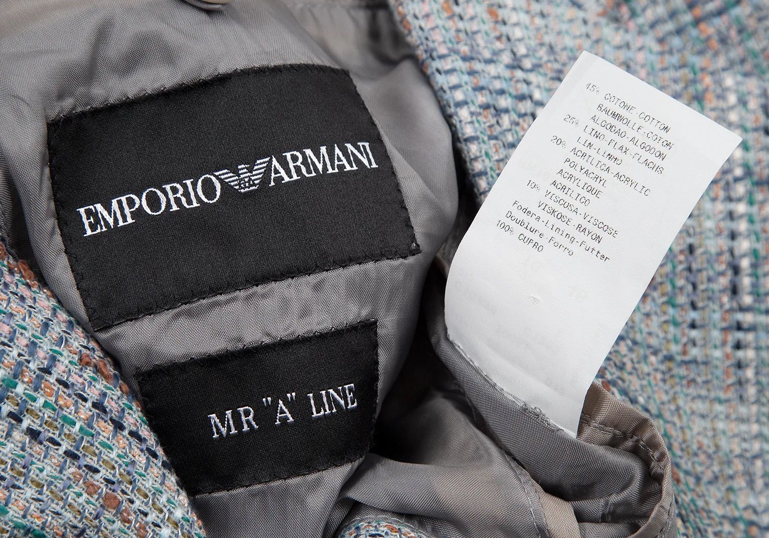 Emporio Armani Fancy T 2B Jacket in Light Blue Size 46 Size US S / EU 44-46 / 1 - 15 Thumbnail