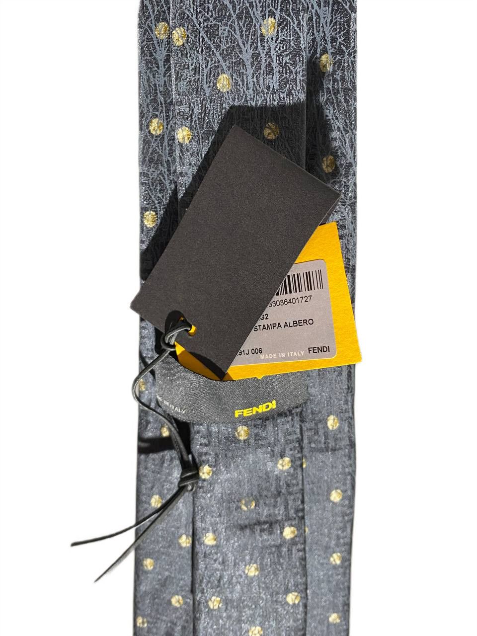 Fendi Fendi FF Jacquard Logo Monogram Moon Casual Silk Tie Size ONE SIZE - 7 Thumbnail