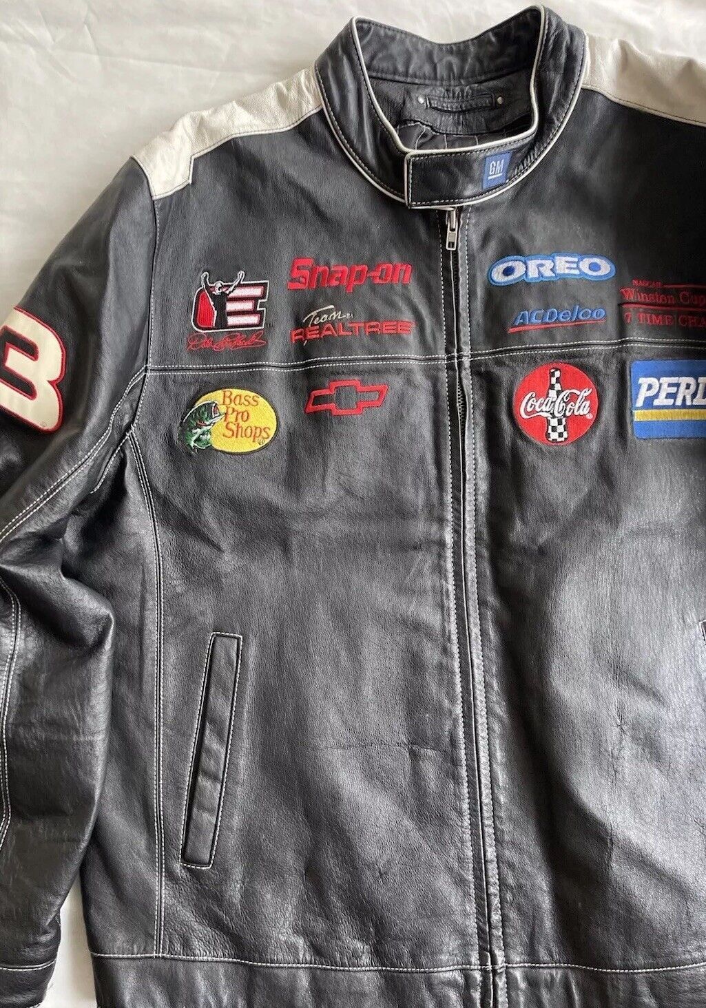 NASCAR × Wilsons Leather Vintage Wilson’s NASCAR Dale Earnhardt Sr. Leather Jacket 2X Size US XXL / EU 58 / 5 - 2 Thumbnail