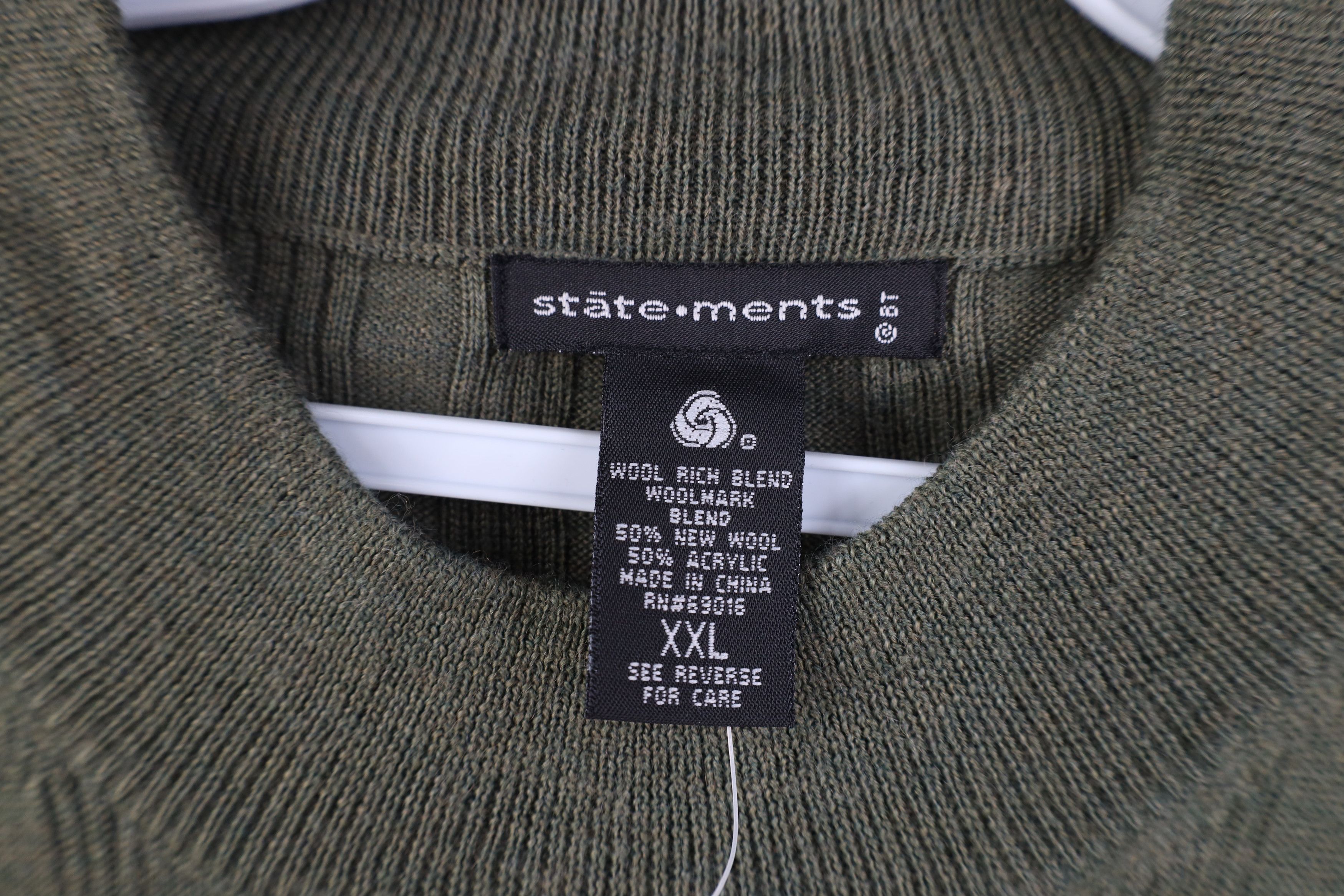 Vintage Deadstock Vintage 90s Streetwear Knit Mock Neck Sweater Size US XXL / EU 58 / 5 - 4 Thumbnail