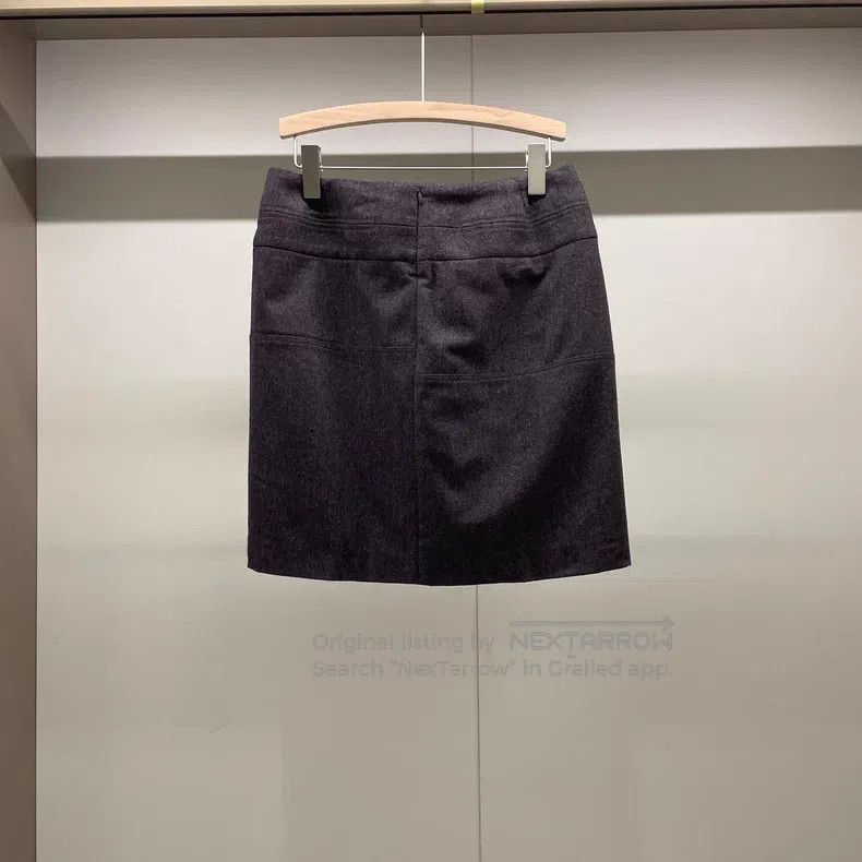 Brunello Cucinelli Brunello Cucinelli Dark Gray Wool Skirt Size 27" / US 4 / IT 40 - 2 Thumbnail