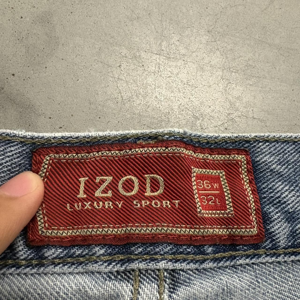 Vintage Crazy Vintage Y2K 2000s Grunge Super Baggy Izod Light Blue Wash Denim Jeans! Size US 36 / EU 52 - 7 Thumbnail
