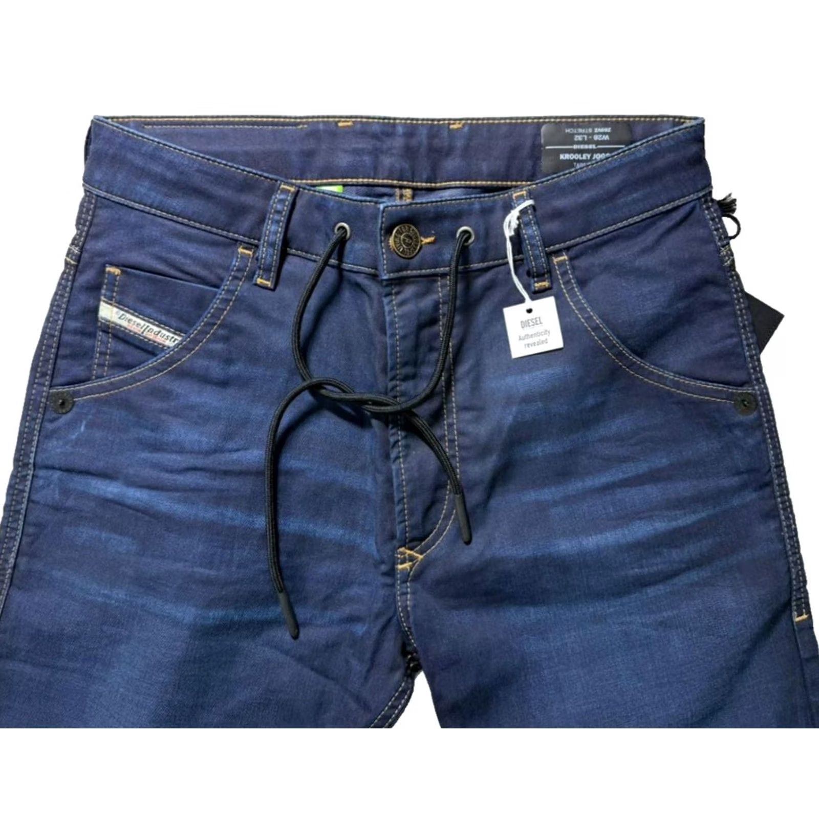 Diesel Diesel Krooley Jogg Jeans Men Blue Tapered Slim Fit Stretch Denim Drawstring 28 in | Jeans | Diesel Krooley | Men Size US 28 / EU 44 - 7 Thumbnail