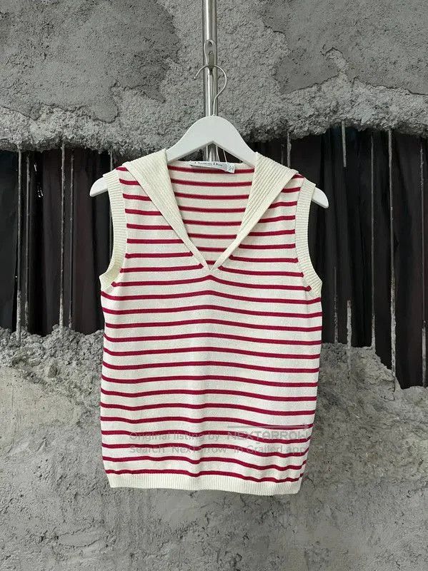 Dior Dior Striped Summer Sleeveless Top for Women . Size XXS / US 00 / IT 34 - 1 Thumbnail