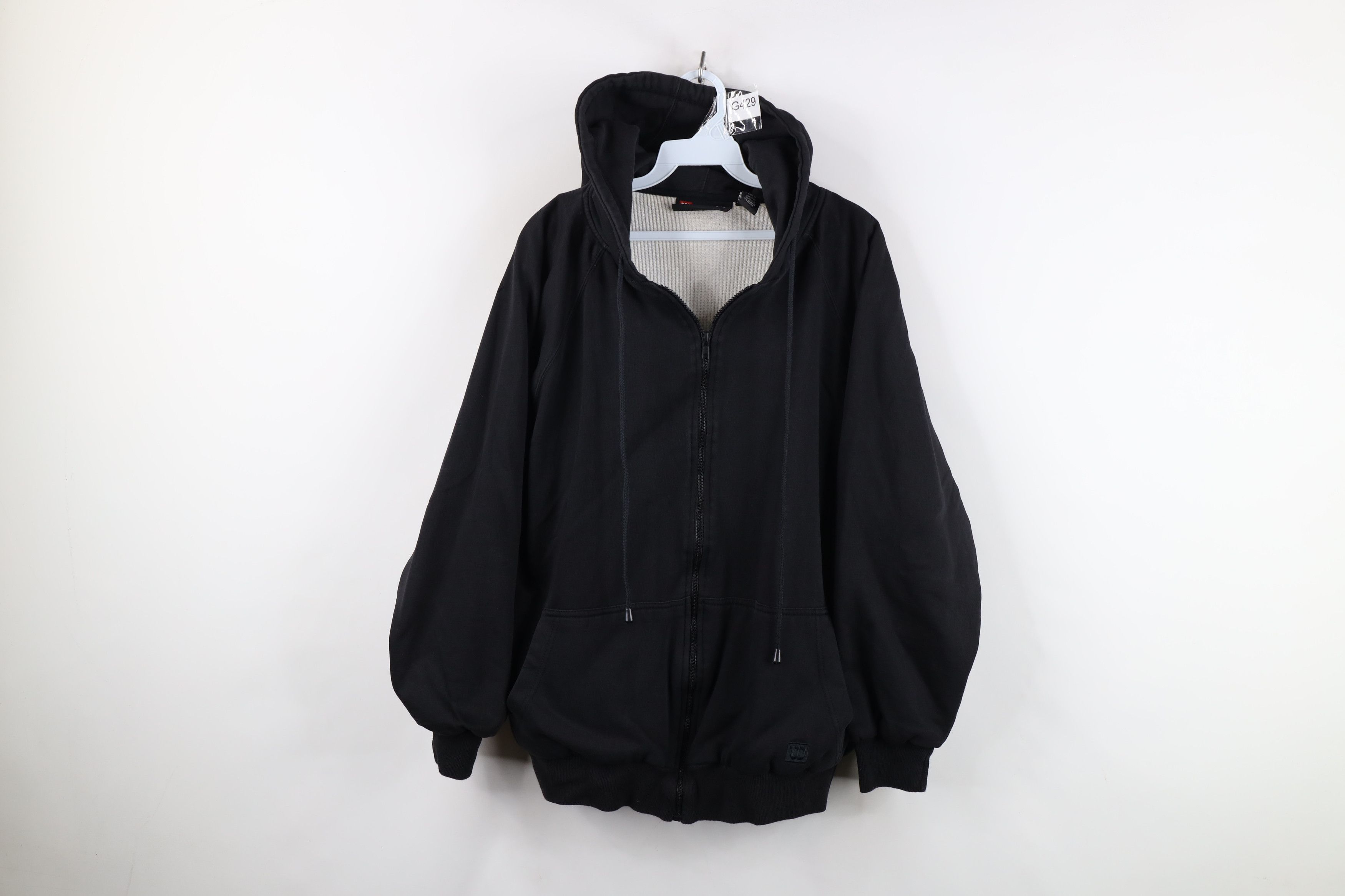 Vintage Vintage 90s Wilson Thermal Waffle Knit Lined Full Zip Hoodie Size US M / EU 48-50 / 2 - 1 Thumbnail