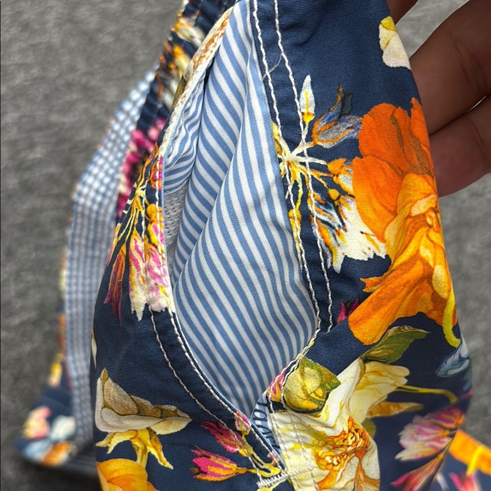 Other NWT Van Laack Floral Men's Swim Trunks - Navy Orange Size M Size US 32 / EU 48 - 2 Thumbnail