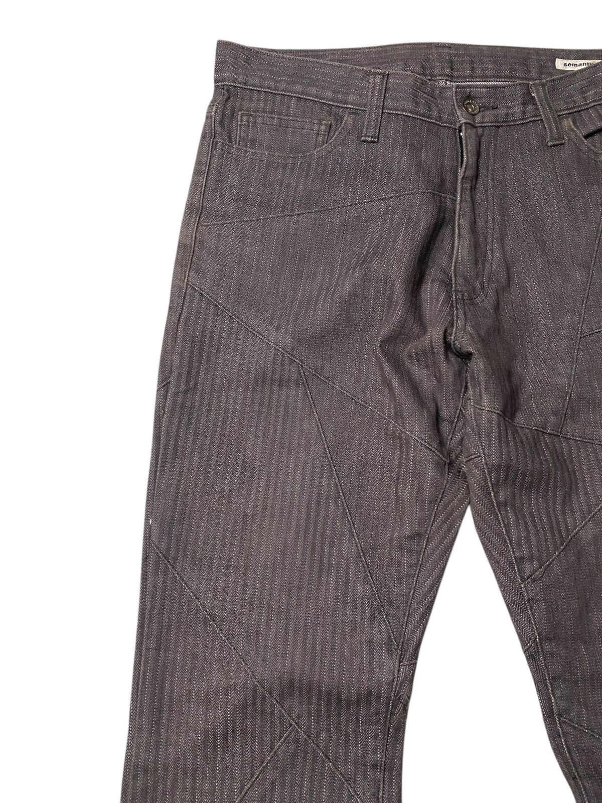 If Six Was Nine 2000's Semantic Design Flared Pinstripe Spiral Pants Size US 30 / EU 46 - 9 Thumbnail