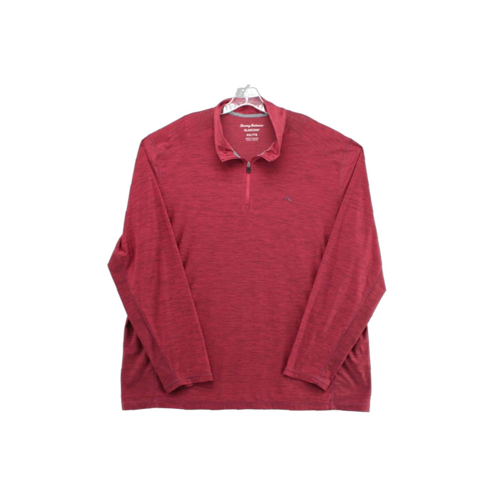 Tommy Bahama VINTAGE Tommy Bahama Island Zone Quarter Zip Pullover Heather Red 2XL Men’s Zip Mock Neck Adult 2XL Red Preppy Golf Casual Designer Size US XXL / EU 58 / 5 - 1 Thumbnail