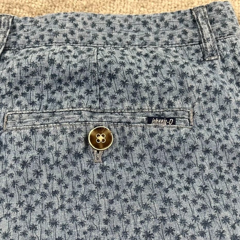 johnnie-O JOHNNIE-O Shorts Mens Size 35 x 7.5" Blue Palm Tree Chino Golf Preppy Casual Size US 35 - 7 Thumbnail