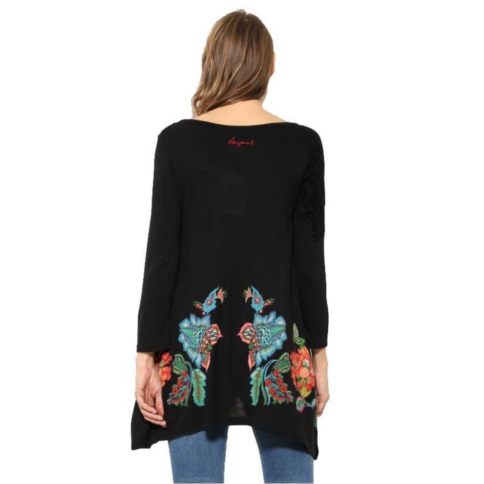 Desigual Desigual Black Floral Top | Size L Size L / US 10 / IT 46 - 7 Thumbnail