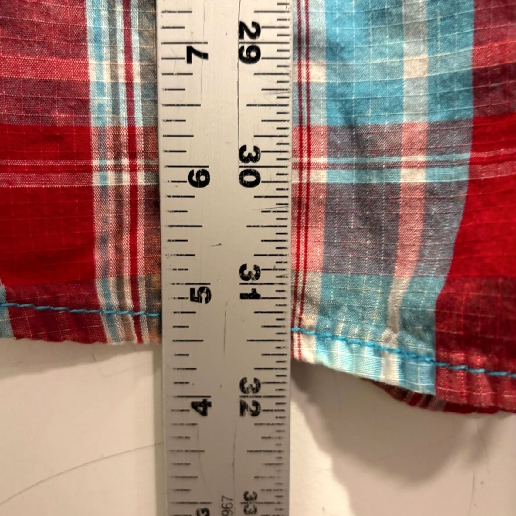 BKE BKE Mens XXL Athletic Fit Plaid Western Button Down Shirt Red Blue Patch Size US XXL / EU 58 / 5 - 5 Thumbnail