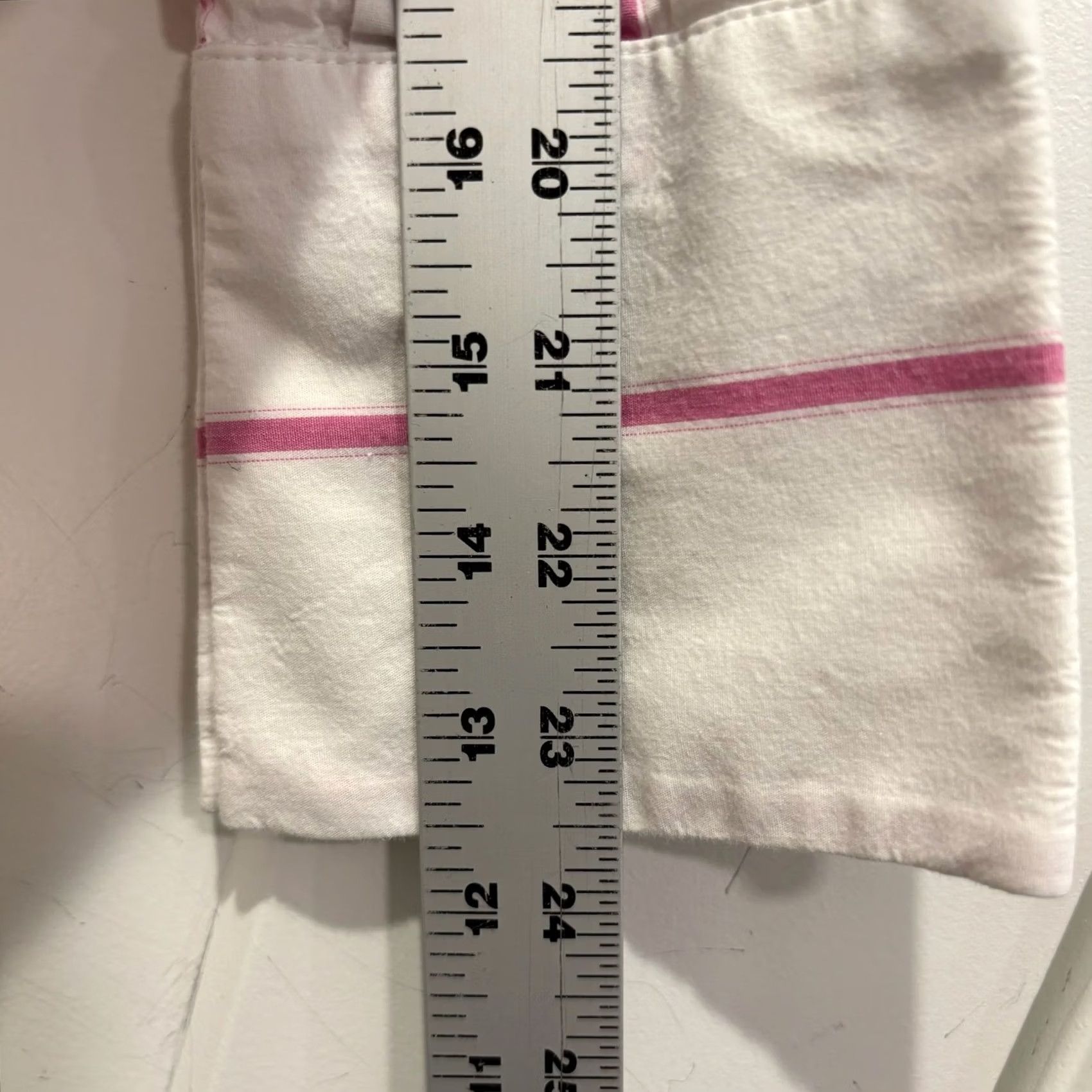 Anne Klein AK Anne Klein Womens White Pink Striped Button Down Shirt Size 10 Size L / US 10 / IT 46 - 6 Thumbnail