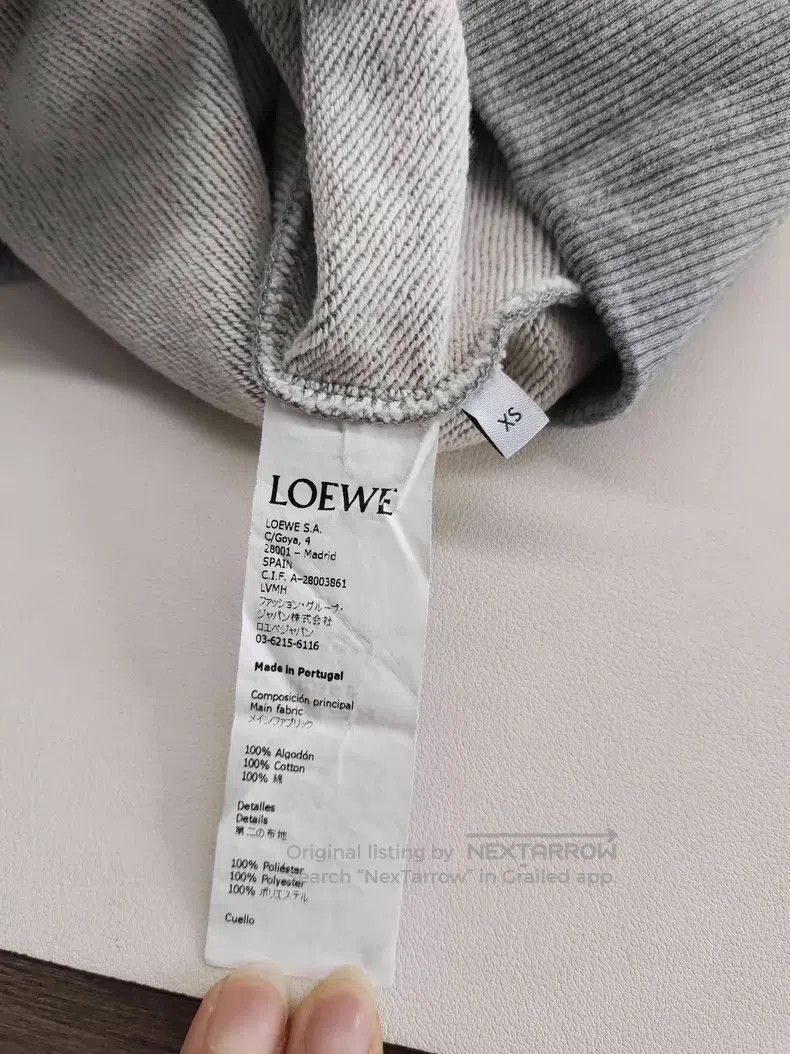 Loewe Loewe Gray Embroidered Large Logo Sweatshirt Size XS / US 0-2 / IT 36-38 - 4 Thumbnail