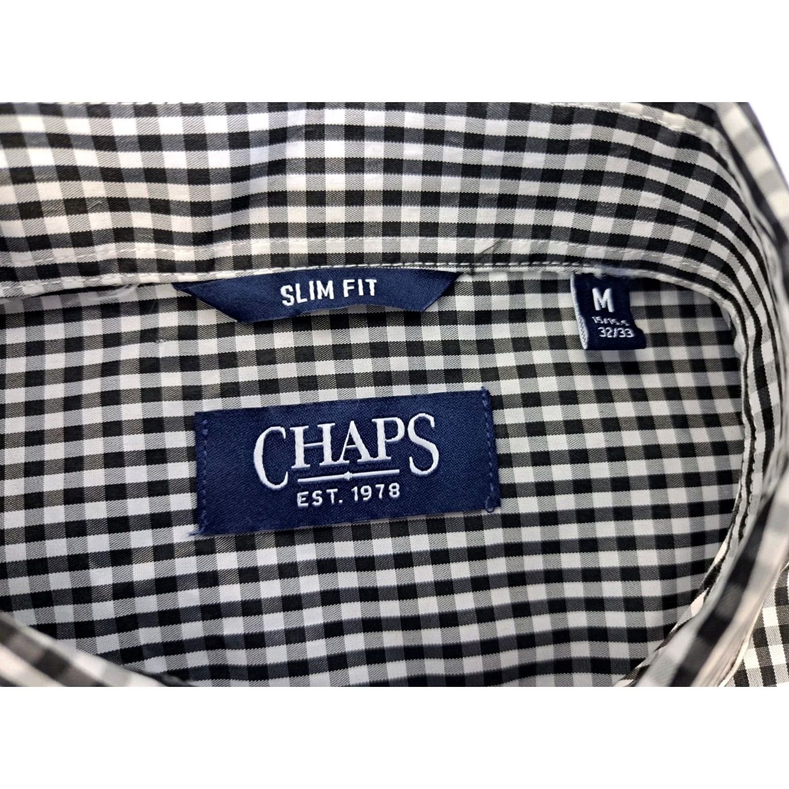 Chaps Chaps Slim Fit Performance Shirt 15/15.5 32-33 Long Sleeve Button Up NWT Size US M / EU 48-50 / 2 - 3 Thumbnail