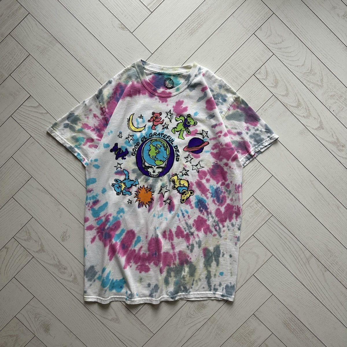 Grateful Dead Grateful Dead tie-dye psychedelic bears rock streetwear tee Size US M / EU 48-50 / 2 - 3 Thumbnail